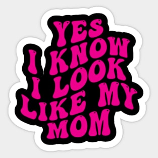 Yes I Know I Look Like My Mom Sticker